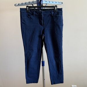 Navy Blue Cropped Dress Pants